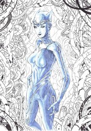 Stéphane De Caneva - Catwoman Sci-Fi par De Caneva - Illustration originale