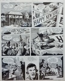 Ted Kearon - Robot Archie - " Manace Of The Golden Men " - Comic Strip