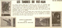 Annonce vente de timbres du Viêt Nam par l'Union des Vaillants et des Vaillantes - Vaillant 1206