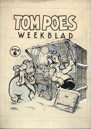 Marten Toonder - Tom Poes Weekblad - 4e jaargang - cover - Original Cover