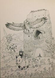 François Gomès - Affiche festival bd Brionne - Illustration originale