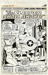 Jack Kirby - Tales of Suspense #72 - Captain America -  The Sleeper Shall Awake! planche 1 - Planche originale
