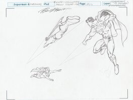 Ron Frenz - Superman supergirl - Comic Strip