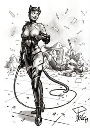 Ignacio Noé - Catwoman vs. Harley Quinn - Planche originale