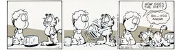 Planche originale - Strip Garfield 1/10/1990