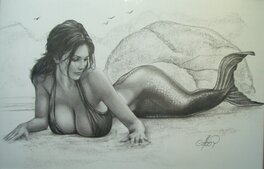 Claudio Aboy - Denise Mermaid - Original Illustration
