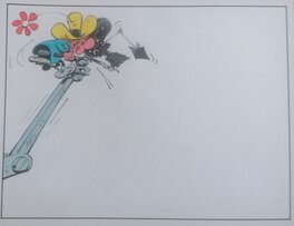 André Franquin - Franquin dessin couleurs 1969 - Illustration originale