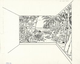Johan De Moor - Petite illustration pour Nesquik / Walibi par Johan de Moor - Original Illustration