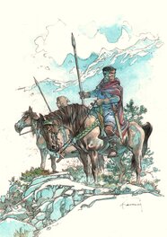 Hermann - 2002 - Tours de bois-Maury / Torens van schemerwoude (Colored illustration - European KV) - Illustration originale