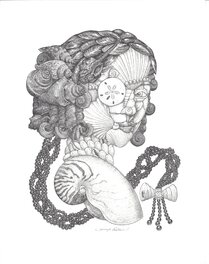 Jeremy Bastian - Jeremy Bastian - Cursed Pirate Girl Arcimboldo portrait - Original art