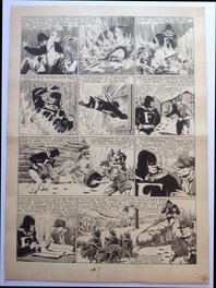 Comic Strip - Chott Fantax 27 Planche Originale 5 N&B et Lavis . Éo Pierre Mouchot 1948 .