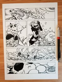 Planche originale - Planche Encrée Manga Dofus Monster 5 "Nomekop le Crapoteur"