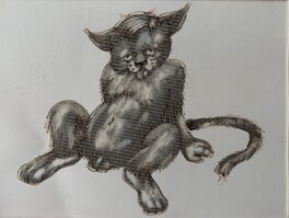 Martin Veyron - Les Chats de Tania - Illustration originale