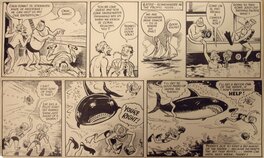 Roy Wilson - Terry Thomas and the shark - Planche originale