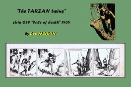 Rex Maxon - Rex MAXON - TARZAN daily strip Q-48 de 1935 - Planche originale