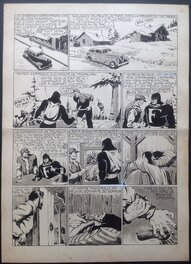 Comic Strip - Chott Fantax 27 Planche Originale 4 N&B et Lavis . Éo Pierre Mouchot 1948 .