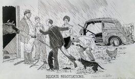 Patrick Wright - Delicate Negotiations (David and Charles 1988) - Illustration originale