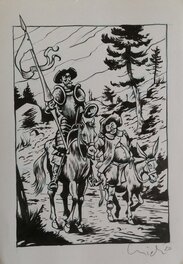 Erik Kriek - Don Quijote & Sancho - Illustration originale
