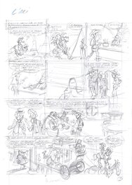 Morris - Lucky Luke tome 58, crayonné de la planche 3 - Morris (Studio) : - Œuvre originale