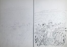 Luc Brahy - Alto Plano - couverture et crayonné du tome 1 Colombie - Couverture originale