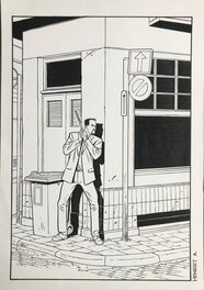 Alain Henriet - John Doe ! - coin de rue ex libris - Illustration originale