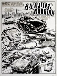 Mike Dorey - Computer Warrior Eagle #411 p01 • Ferrari • Porsche - Planche originale