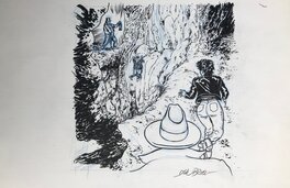 Dick Briel - Professeur La Palme - Labyrinthe londonien - Original Illustration