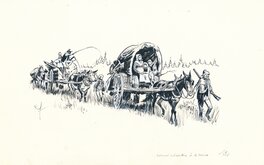 René Follet - René Follet | 1983 | La vie quotidienne des conquérants du Far West 121 - Original Illustration