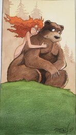 Philippe Sternis - Pyrénée et l’ours - Original Illustration