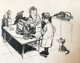 Jean Roba - Les chats de roba - Illustration originale