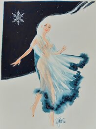 Djief - Pin Up de Noël - Original Illustration