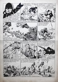 Comic Strip - Chott Fantax 31 Planche Originale 2 N&B et Lavis . Éo Pierre Mouchot 1948 .