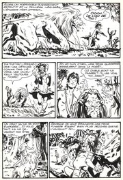 Planche originale - Fenzo, Tiki le fils de la jungle, la folie de Bikohtonda, planche n°18, Lancelot #72, 1967.