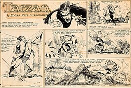 Burne Hogarth - Burne Hogarth Tarzan Sunday 28.05.1950 - Planche originale