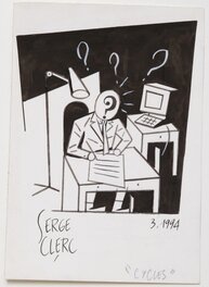 Serge Clerc - Illustration pour livre scolaire Hachette - Mars 1994 - Planche originale