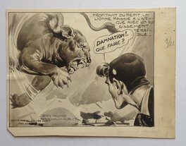 Alvaro Mairani - Alvaro Mairani ( Almay ) Case Originale au Lavis de Marco Polo 1 , Bd Récit Complet Aventure Voyage Atelier Chott 1948 - Comic Strip
