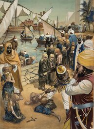 Hans Kresse - Panorama/ Praline - De tragische Opmars der Onmondigen/ Kinder sollten die Türken vertreiben - Original Illustration