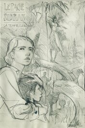 Emmanuel Lepage - La terre sans mal . Projet de couverture - Original art