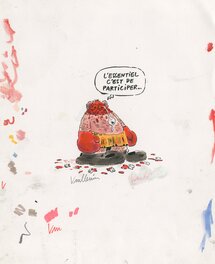 Philippe Vuillemin - L'ESSENTIEL C'EST DE PARTICIPER - Illustration originale