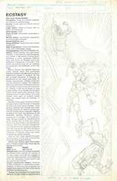 Mike Vosburg - Official Handbook of the Marvel Universe Vol. 3 - Update'89 #2 : Ecstasy (projet non retenu) - Original art