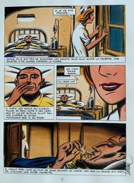 Loustal - Le sang des voyous - Planche 5 (Crayonné + Couleur) - Comic Strip