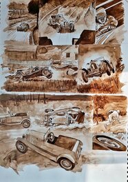 Christian Papazoglakis - 24 heures du Mans 1923-1930 - Planche originale