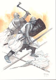 Drazen Kovacevic - La Croix Sanglante - illustration "The Charge" - Illustration originale