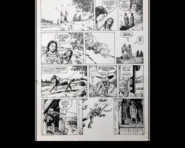 Franz - Planche ORIGINALE n°37 DE LESTER COCKNEY TOME 8 : "OREGON TRAIL" - Comic Strip