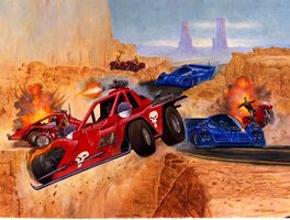 Les Edwards - Dark Future: Battle Cars box art - Original Cover