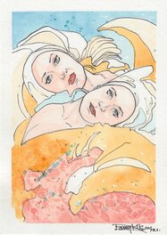 Barry Kitson - Double ladies - Illustration originale