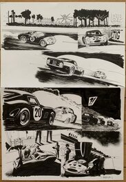 Christian Papazoglakis - 24 heures du Mans - 1961 - 1963 - Planche originale