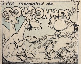 Claude Marin - Les mémoires de Pomponet - Illustration originale