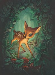 Benjamin Lacombe - Bambi - couverture - Illustration originale