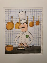 Siné - Nouvelle Cuisine - Original Illustration